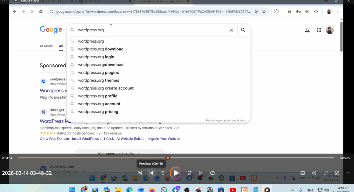 Wordpress server setup